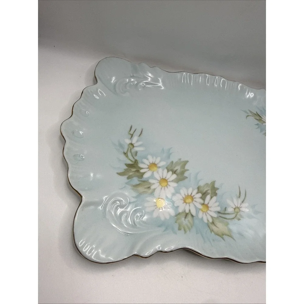 Antique Porcelain Hand Painted Signed Miriam Vanity Tray 12